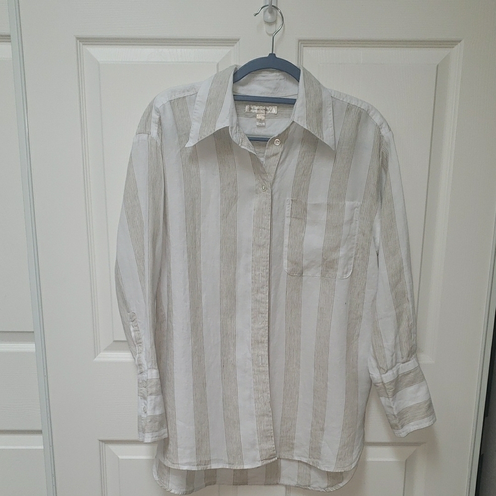 Women's Striped White Shirt